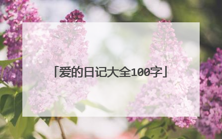 爱的日记大全100字