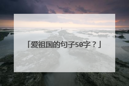 爱祖国的句子50字？