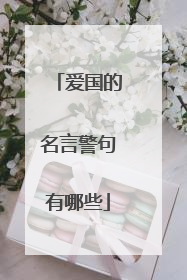 爱国的名言警句有哪些