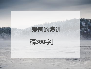 爱国的演讲稿300字