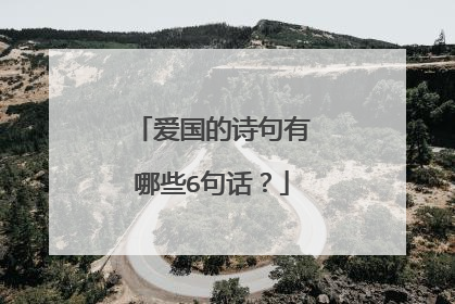 爱国的诗句有哪些6句话？