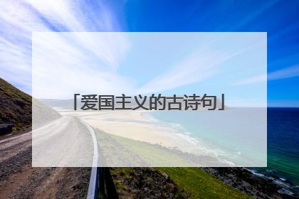 爱国主义的古诗句