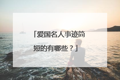 爱国名人事迹简短的有哪些？