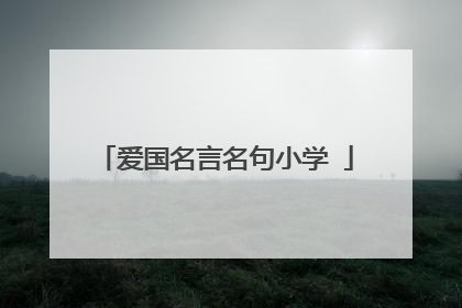 爱国名言名句小学ǔ
