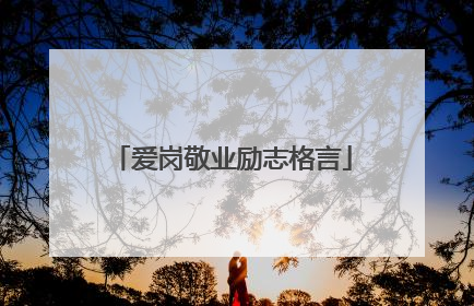 爱岗敬业励志格言