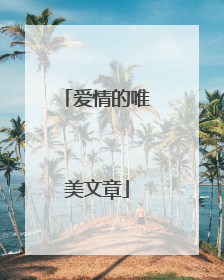 爱情的唯美文章