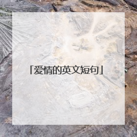 爱情的英文短句