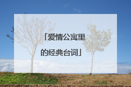 爱情公寓里的经典台词