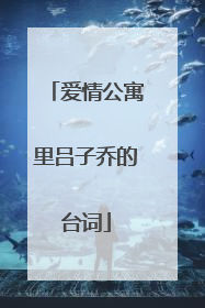 爱情公寓里吕子乔的台词