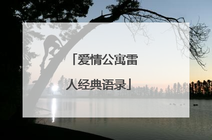 爱情公寓雷人经典语录