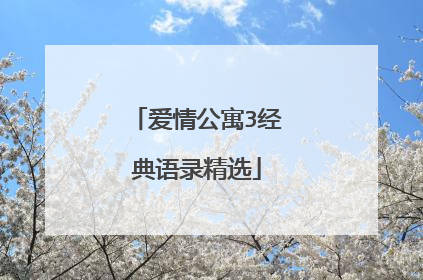 爱情公寓3经典语录精选