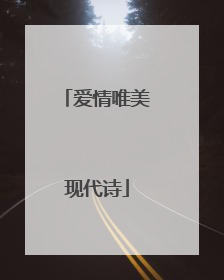 爱情唯美现代诗