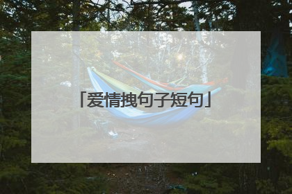 爱情拽句子短句