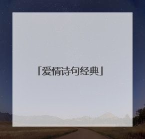 爱情诗句经典