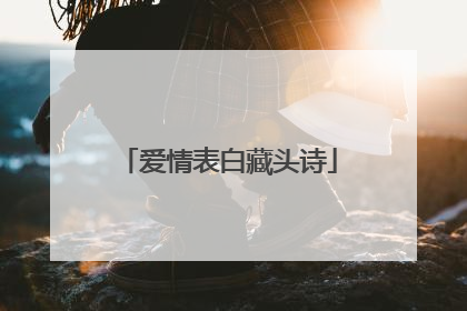 爱情表白藏头诗