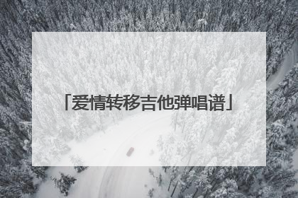 爱情转移吉他弹唱谱