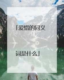 爱惜的同义词是什么