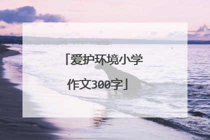 爱护环境小学作文300字