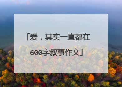 爱,其实一直都在 600字叙事作文
