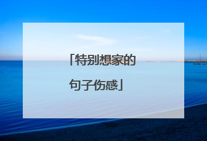 特别想家的句子伤感