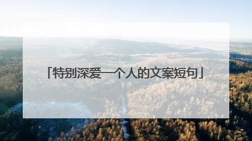 特别深爱一个人的文案短句