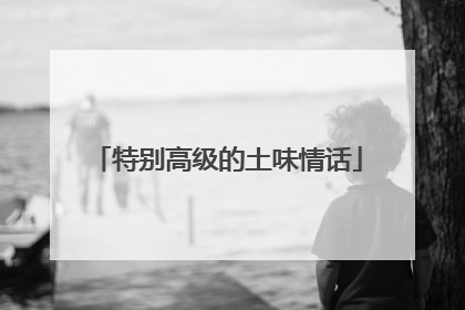 特别高级的土味情话