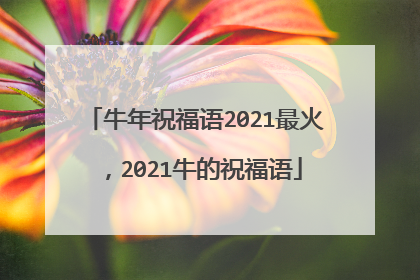 牛年祝福语2021最火，2021牛的祝福语