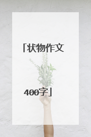 状物作文400字