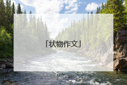 状物作文