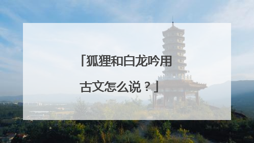 狐狸和白龙吟用古文怎么说？