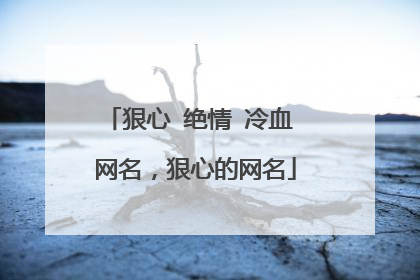 狠心 绝情 冷血 网名，狠心的网名