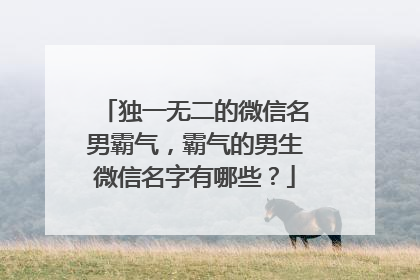 独一无二的微信名男霸气，霸气的男生微信名字有哪些？