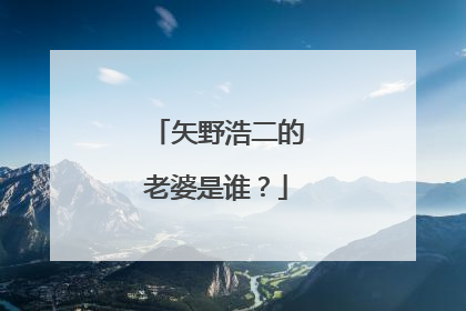 矢野浩二的老婆是谁？