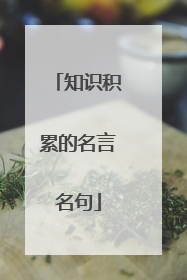 知识积累的名言名句