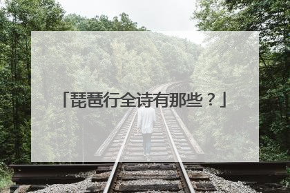 琵琶行全诗有那些？