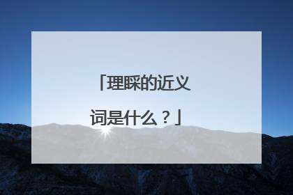 理睬的近义词是什么？