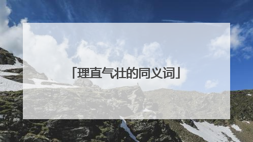 理直气壮的同义词
