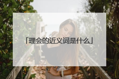 理会的近义词是什么