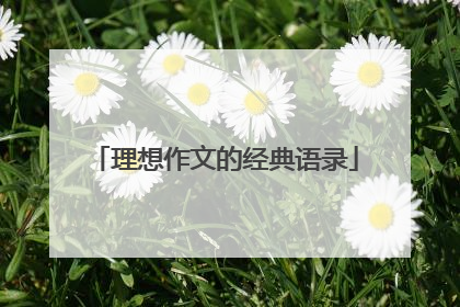 理想作文的经典语录
