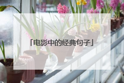 电影中的经典句子