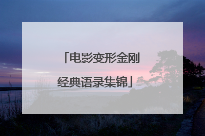 电影变形金刚经典语录集锦