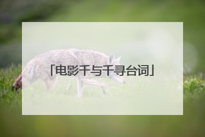 电影千与千寻台词