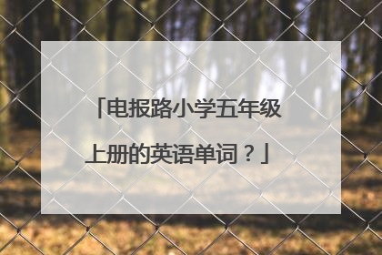 电报路小学五年级上册的英语单词？