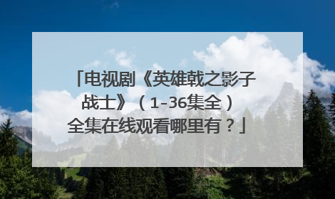 电视剧《英雄戟之影子战士》（1-36集全）全集在线观看哪里有？