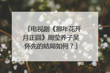 电视剧《那年花开月正圆》周莹养子吴怀先的结局如何？