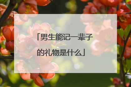 男生能记一辈子的礼物是什么