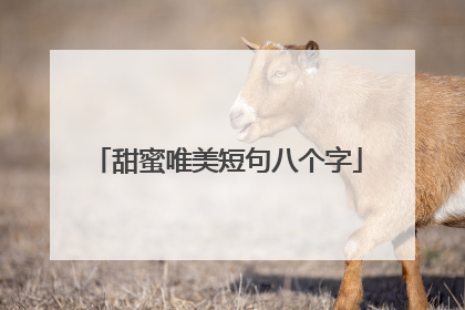 甜蜜唯美短句八个字