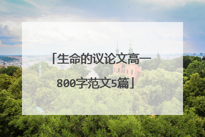 生命的议论文高一800字范文5篇