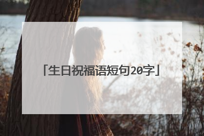 生日祝福语短句20字