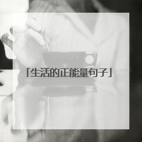 生活的正能量句子